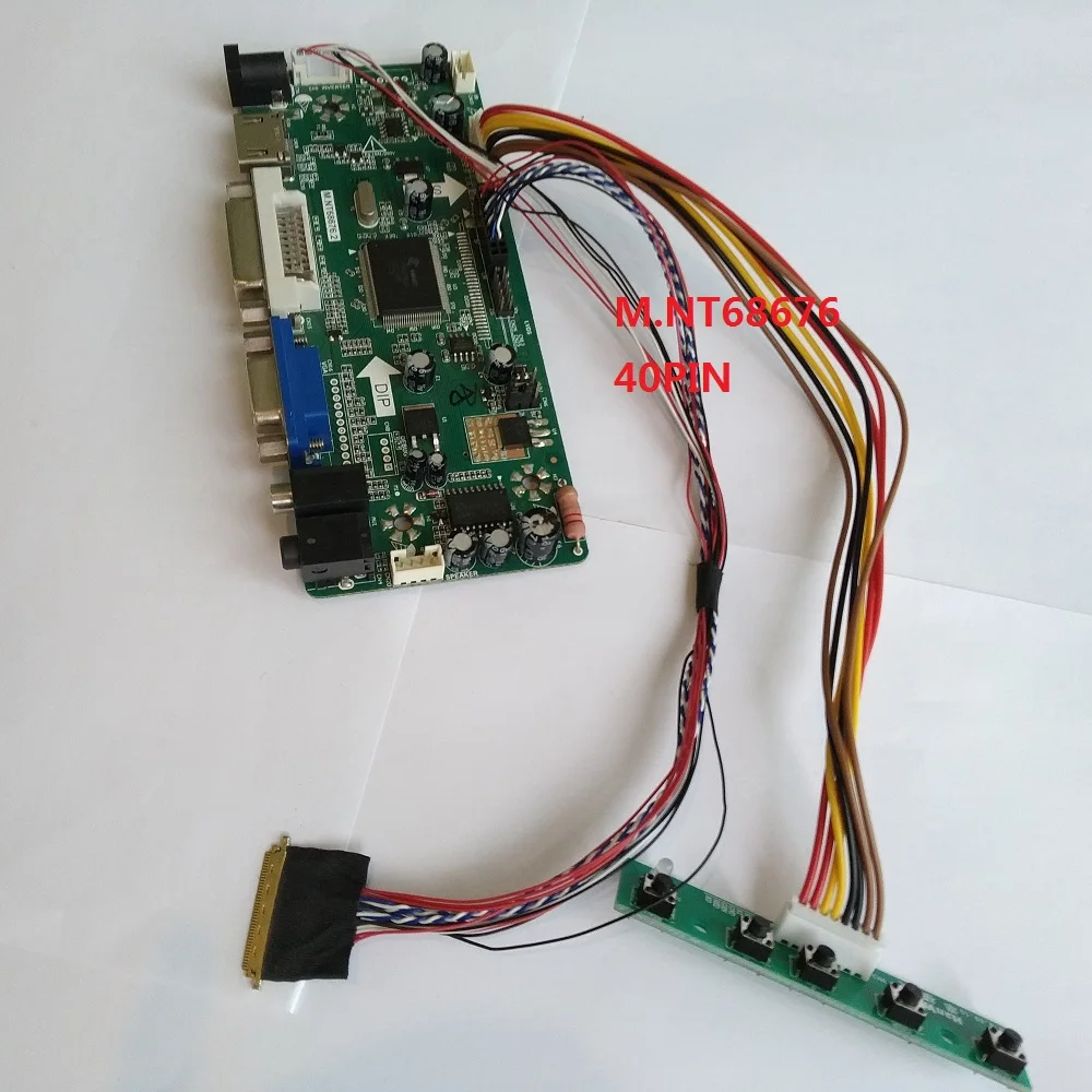 Светодиодный VGA lcd HDMI контроллер плата DIY DVI M. NT68676 драйвер комплект для B156XTN02.2/B156XTN02.3 1366X768 15," панель