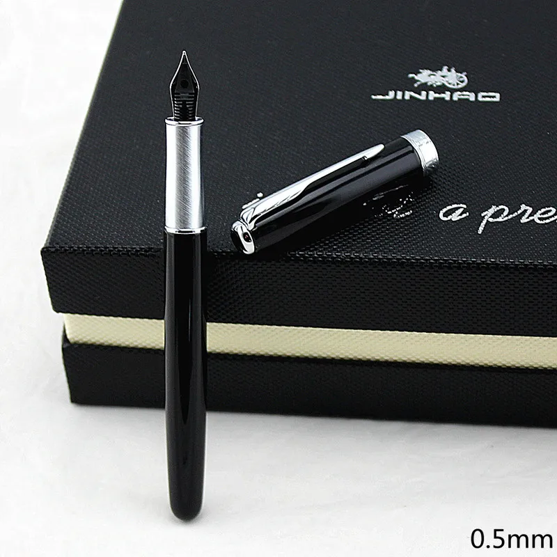 Высокое качество Jinhao 30 мл стеклянная бутылка авторучки металлический тонкий наконечник 0,5 мм Роскошные школьные офисные чернила ручка для письма Канцтовары подарок