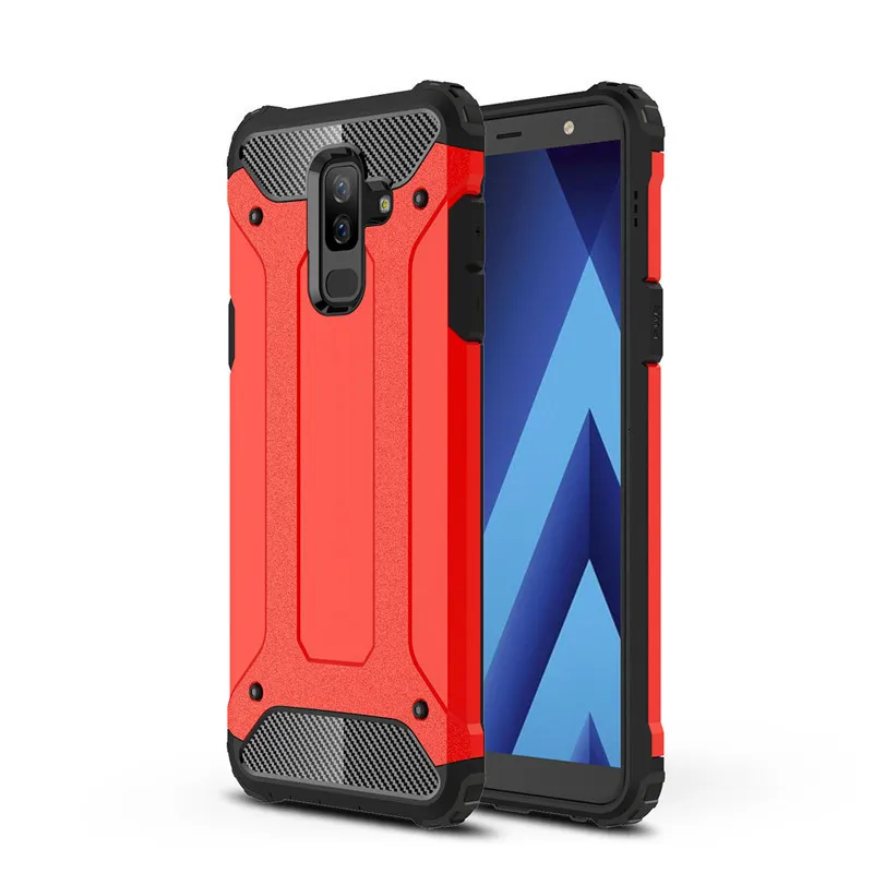 Red Защитный чехол Scorpio для samsung J2 Pro J2 Core J4 Plus, A6 Prime, J3, J7, J5, прочный защитный чехол военного класса, 1000 шт - Цвет: Red
