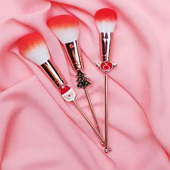 

8pcs Christmas Elk Makeup Brush Beginner Powder Concealer Gift Brush Brush Makeup Beauty Set Makeup Eyebrow Brush Shadow To B6G4