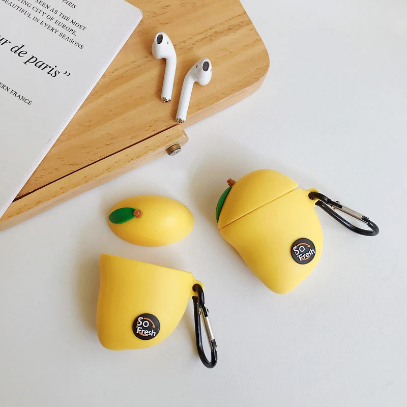 Мультяшное симпатичное манго для airpods pro Чехол беспроводной Bluetooth для apple airpods 1/2 силиконовый чехол для airpods Fundas capa