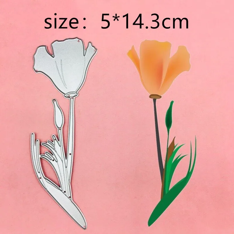 

Tulips Flower Metal Cut Dies Stencils for Scrapbooking Stamp/Photo Album Decorative Embossing DIY Paper Cards