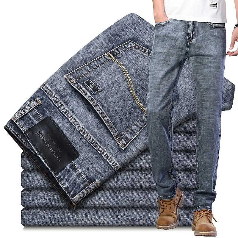 2022 Spring Summer Men  Classic Jeans Jean Homme Pantalones Hombre Men Soft Black Biker Masculino Denim Overalls Mens Pants biker jeans