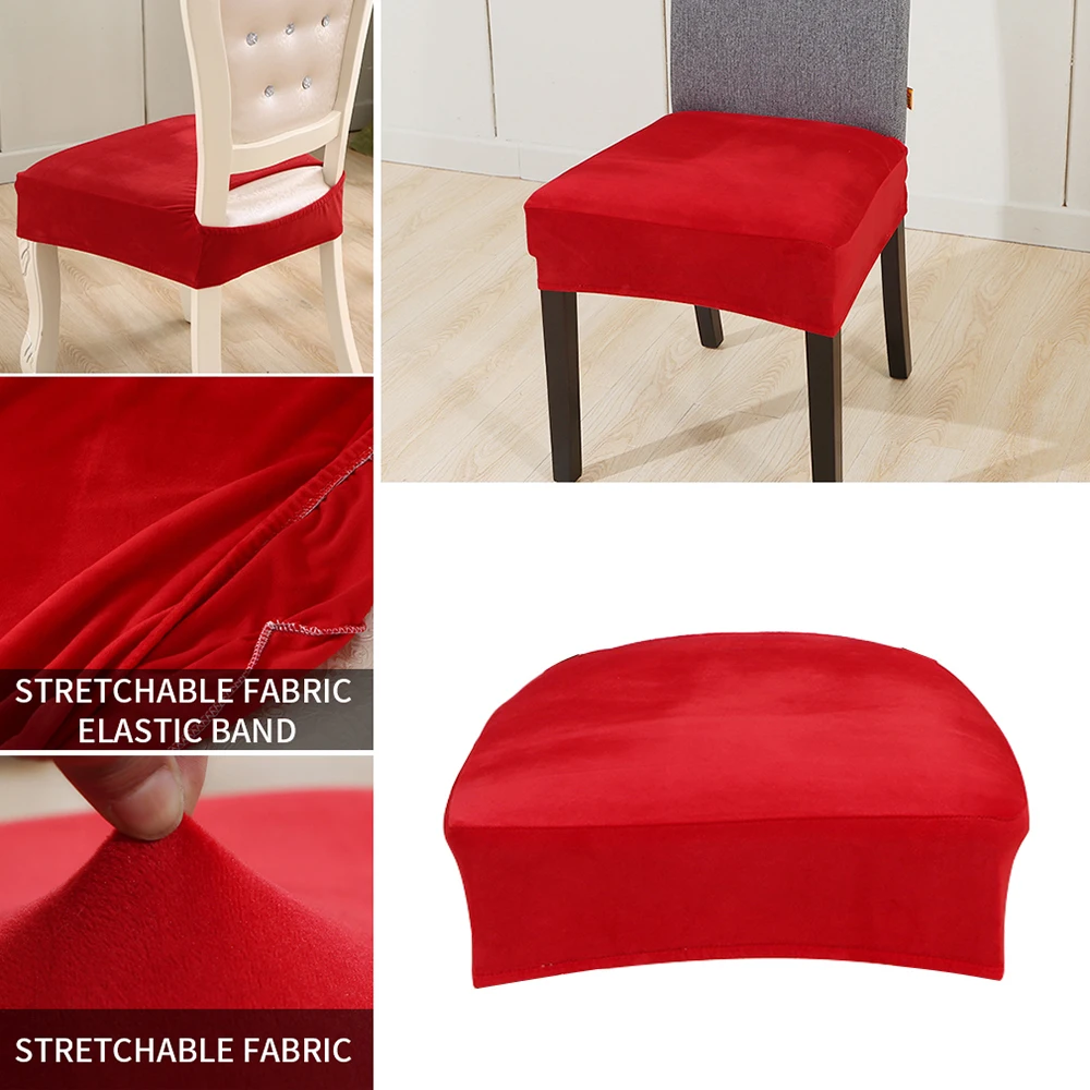 Hot Kitchen Stretch Dining Chair Cover Spandex Jacquard Seat Protector Covers Elastic Seat Case Living Room Slipcover