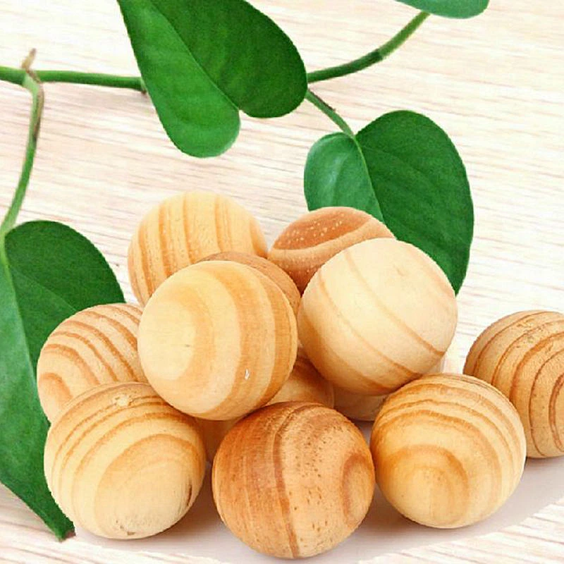 Репеллентные шарики моли из натурального кедра деревянные бусины ящик для