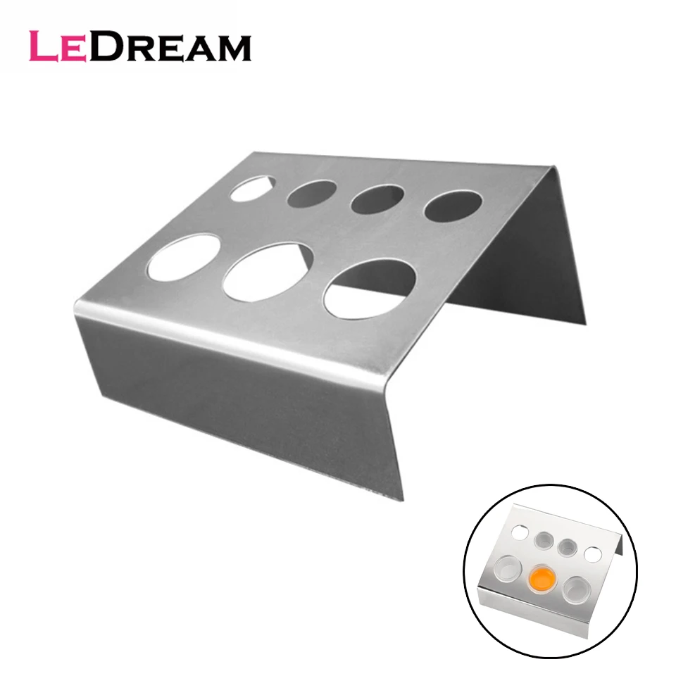 Stainless Steel Rectangle Cover Tattoo Ink Pigment Cups Caps Stand Holder Storage Container Standing Rack Tattoo Accessories