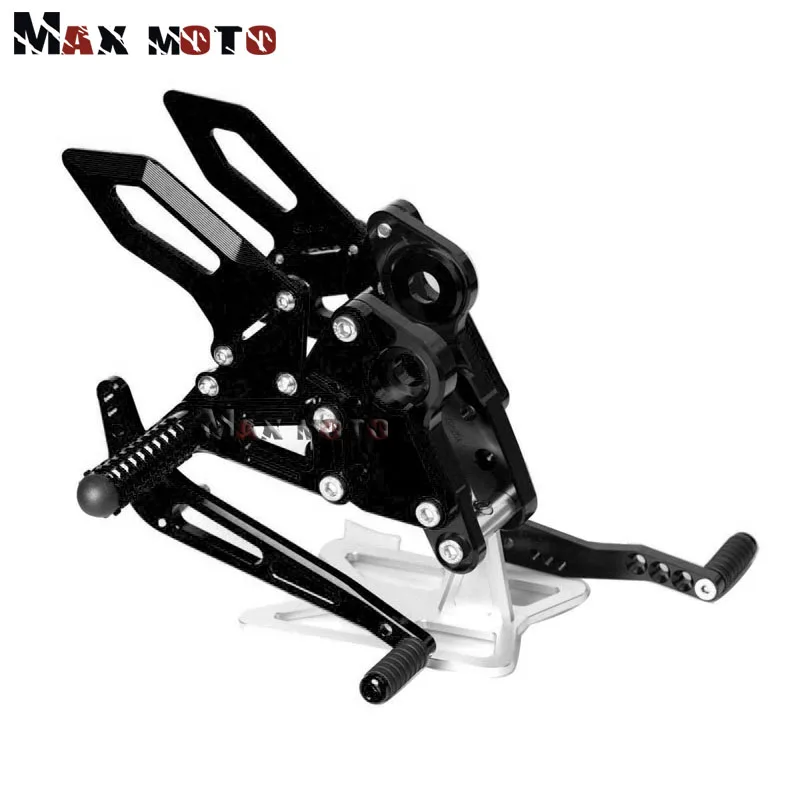 For YAMAHA MT-09 MT09 MT 09 FZ-09 FZ 09- Motorcycle CNC Footrest Rear Sets Adjustable Rearset Foot Pegs - Цвет: Black
