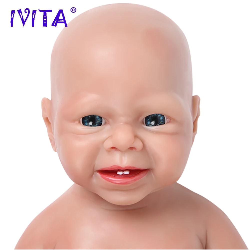 IVITA WG1516 48 см 3 4 кг Реалистичная силиконовая кукла новорожденная девочка младенец