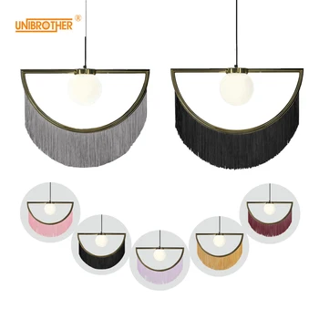 

Tassels Pendent Lights Hanging Lamp Simple Living Dining Room Restaurant Bar Creative Light LED Lighting Bedroom Coffee Shop
