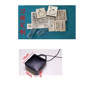 

Diy leather craft square handbag die cutting knife mold metal hollowed punch tool 19x19x8cm
