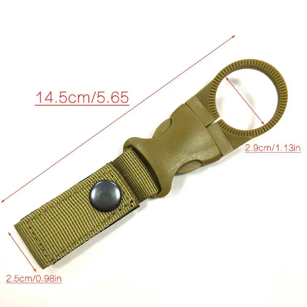 Backpack Hanger Hook molle attach Buckle Holder Hike Bottle Holder Outdoor Webbing Camp Carabiner Water Bottle Clip Hanger D40