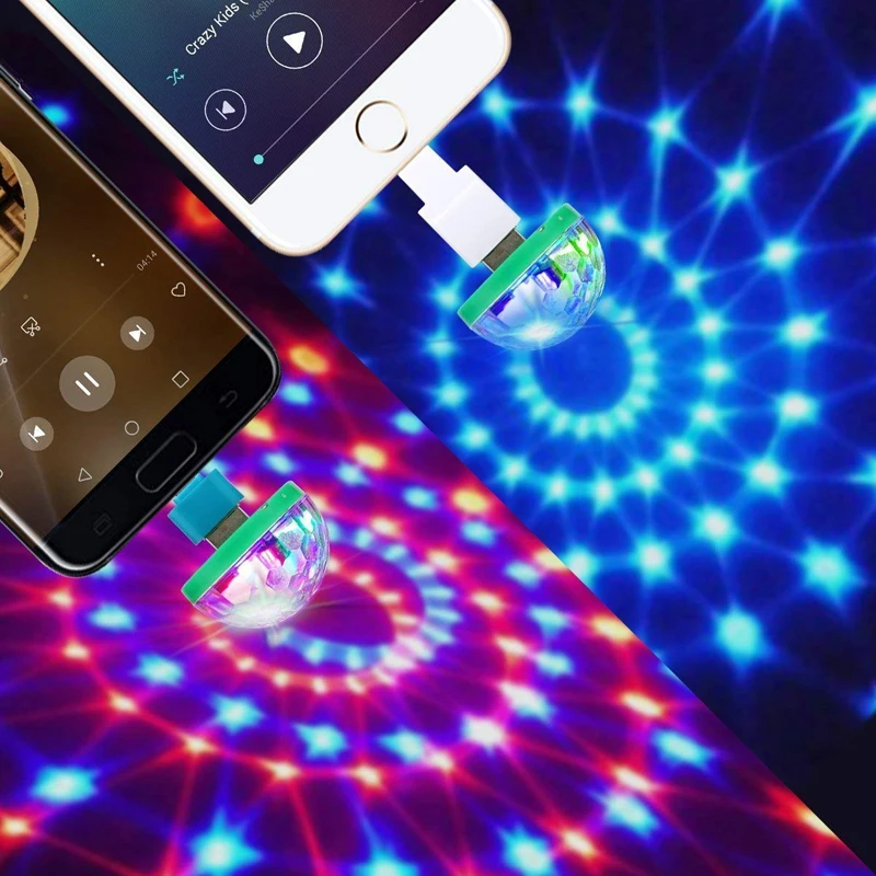 Efeito de Iluminação Mágica de Cristal Lâmpada para Festa em Casa Usb de Led para Festa Luzes Mini Disco Palco Bola Karaokê dj 6 High Quality Luzes e Iluminação