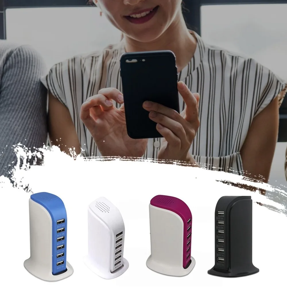 Дорожные сумки 6-Порты и разъёмы Usb парусный спорт Зарядное устройство мульти-Функция пористый Смартфон быстрая Зарядное устройство оснащенный Usb смарт-чип