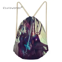 ELVISWORDS NieR: Автоматическая сумка для мальчиков, школьная сумка рюкзак на шнурке, дорожная сумка для путешествий, сумка для хранения на пляже, спортивные сумки