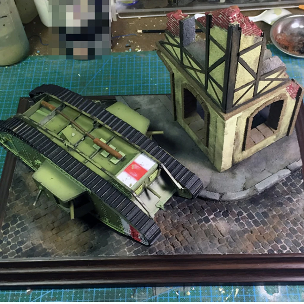 Military Diorama Scenery Ruins Corner House 1/35 Sand Table Model Buildings