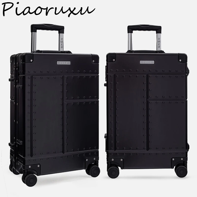 Piaoruxu 20 &quot26&quot 29 &quot100% дорожные сумки из алюминиевого сплава чемодан Спиннер