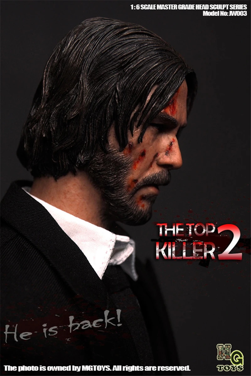 1 6 Scale The Killer John Wick Head Sculpt Keanu Reeves Head Carved Male Man Boy Head Model Toy For 12 Action Figure Body Action Figures Aliexpress