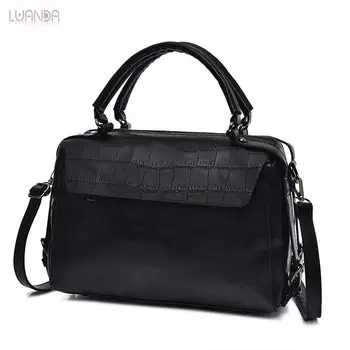 

Women Bag Leather Fashion Totes Classic Simple Women's Handbag Designer Brand Stone pattern Shoulder Messenger Bag For Girls