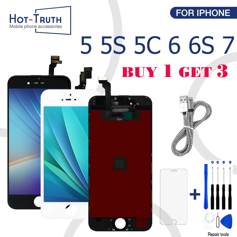 AAA +++ для iPhone 6 6S 7 ЖК дисплей Pantalla 5 5S 5C сенсорный экран в сборе Замена дисплея 100%