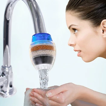 

Cleaning Multi Layer Kitchen Purification Home Remove Dirt Replacement Easy Install Random Color Protection Faucet Filter