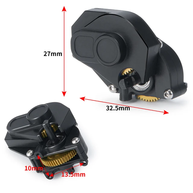 YEAHRUN SCX24 Gearbox Assembly Metal Transmission with Gearbox Internal Gears for 1/24 RC Crawler Axial SCX24 Upgrade Parts