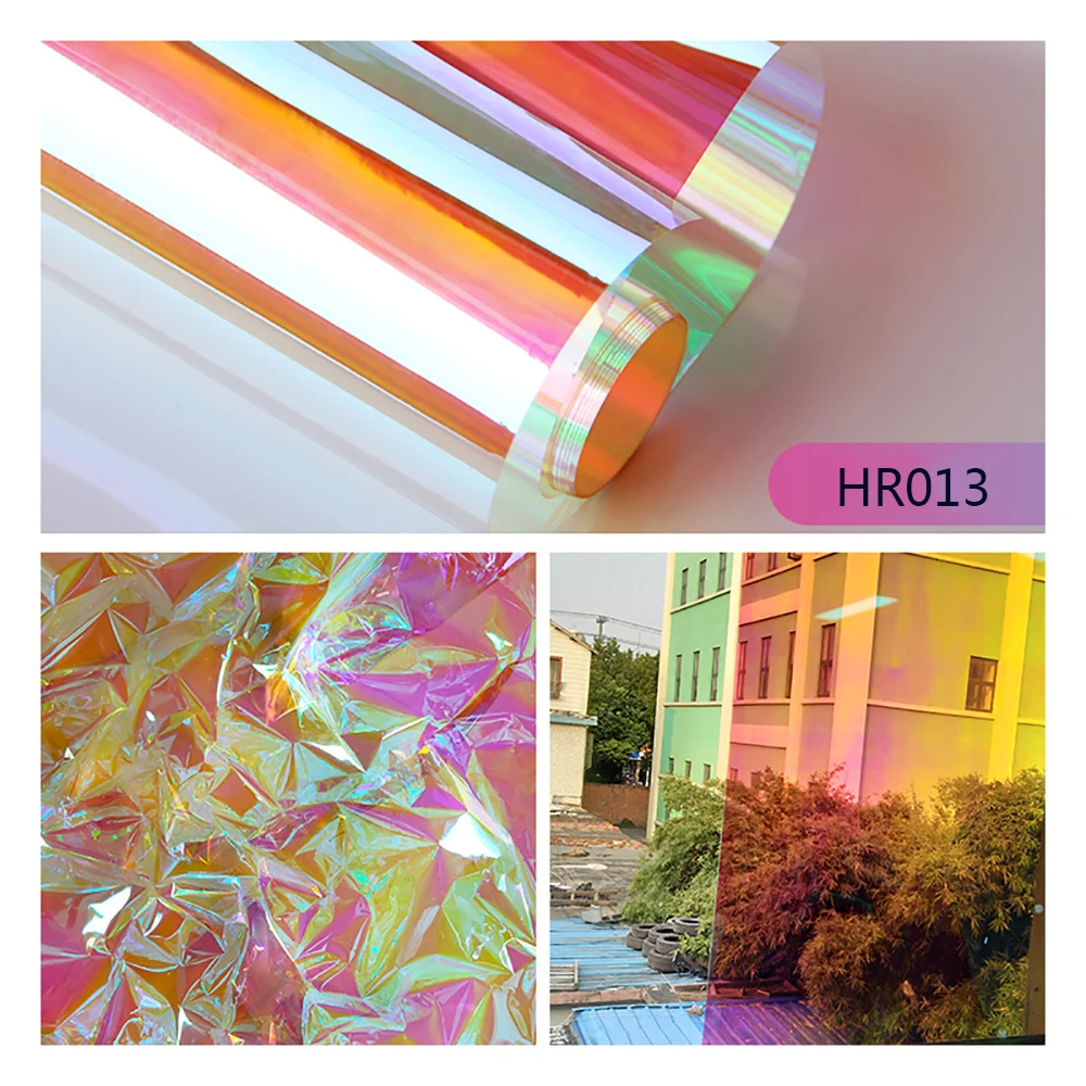 Sunice Chameleon Window Film Colorful Window Tint for Home Office Rainbow Color Glass Vinyl Self Adhesive Stained Glass Films