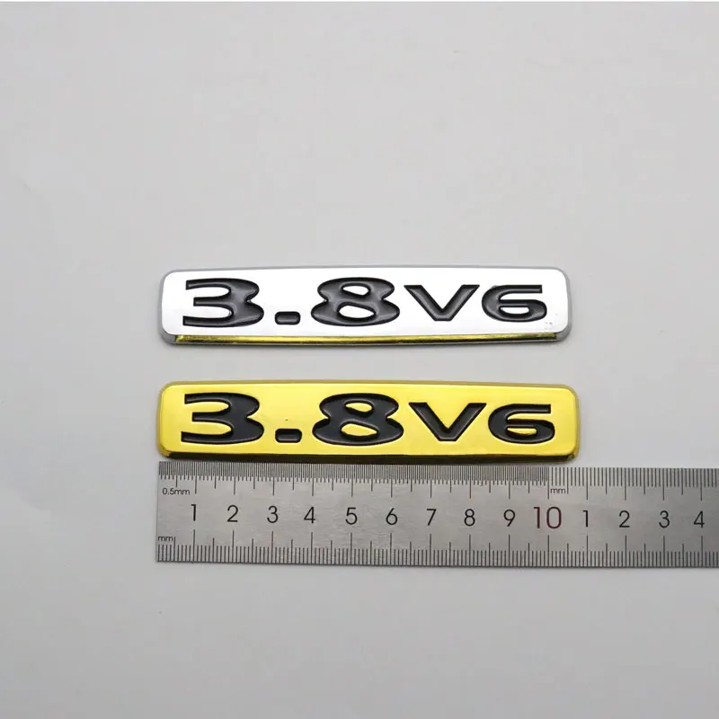 For Mitsubishi Pajero 3.8 V6 3.8v6 Emblem Silver Gold 3D Car Sticker Rear Trunk ABS Plastic Logo Badge Decal Nameplate | Автомобили и