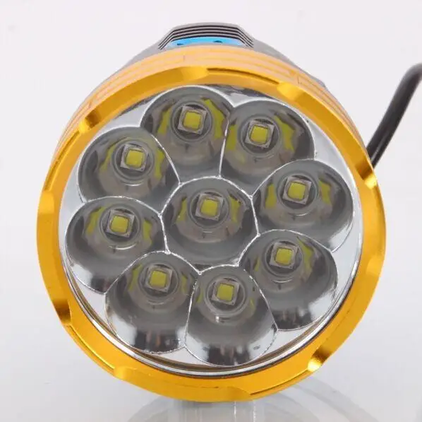 8 4 V Wateprroof 9L2 18000 люменов велосипедный шлем лампа 9 x XM-L L2 светодиодный светильник