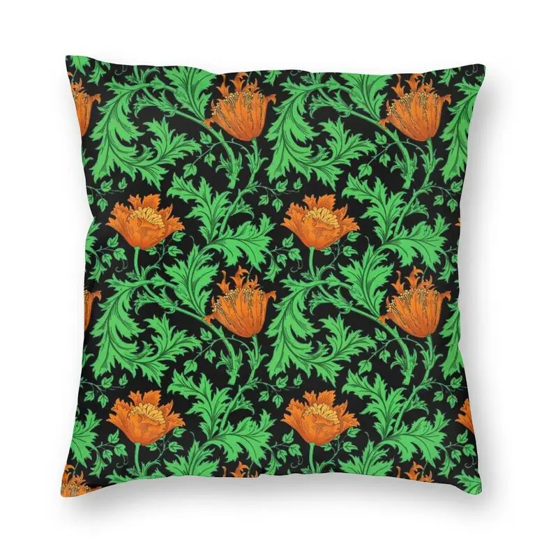 William Morris Anemone Cushion Cover Bedding Sofa Home Decor Bohochic Pillowcover Floral Plants Square Throw Pillow Case 45x45cm | Дом и сад