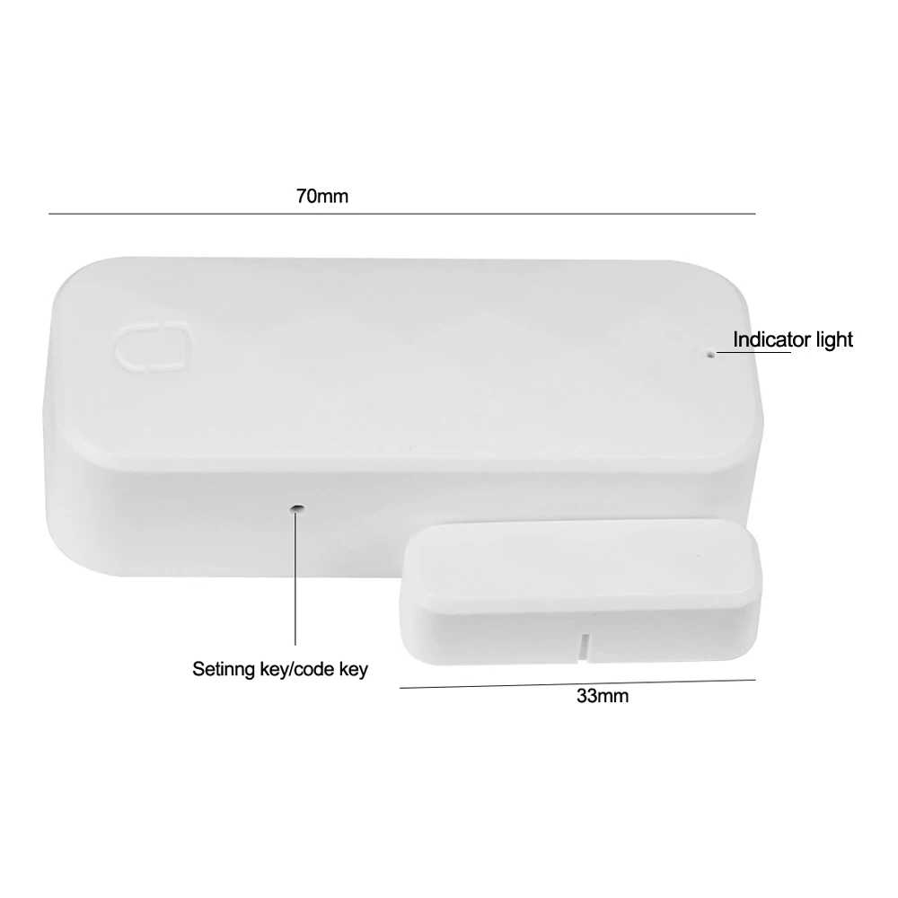REDEAGLE Tuya Smart Life WiFi Door Window Sensor Magnetic Contact Detector App Notification Alerts for Smart Home Automation