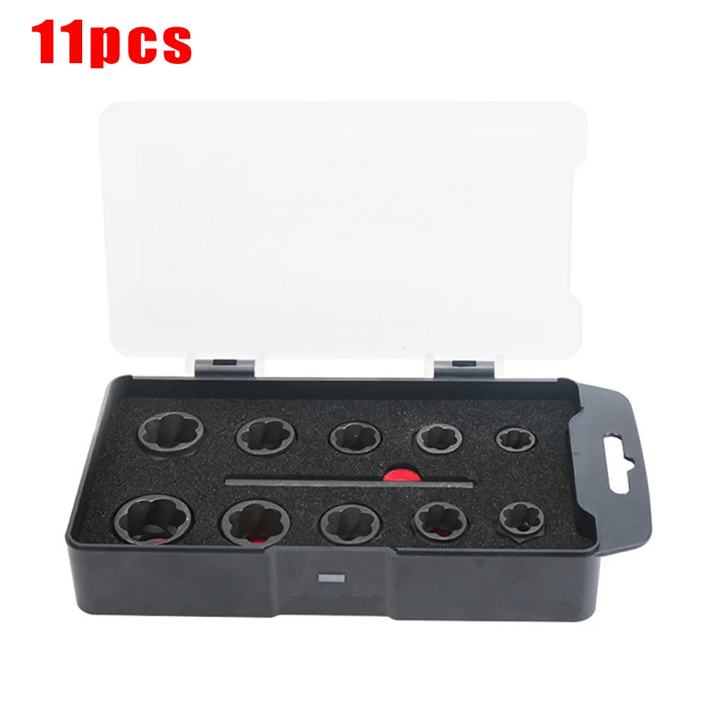 11pcs/Set Bolt Broken Nut Extractors Socket Hex Head Damaged Screw