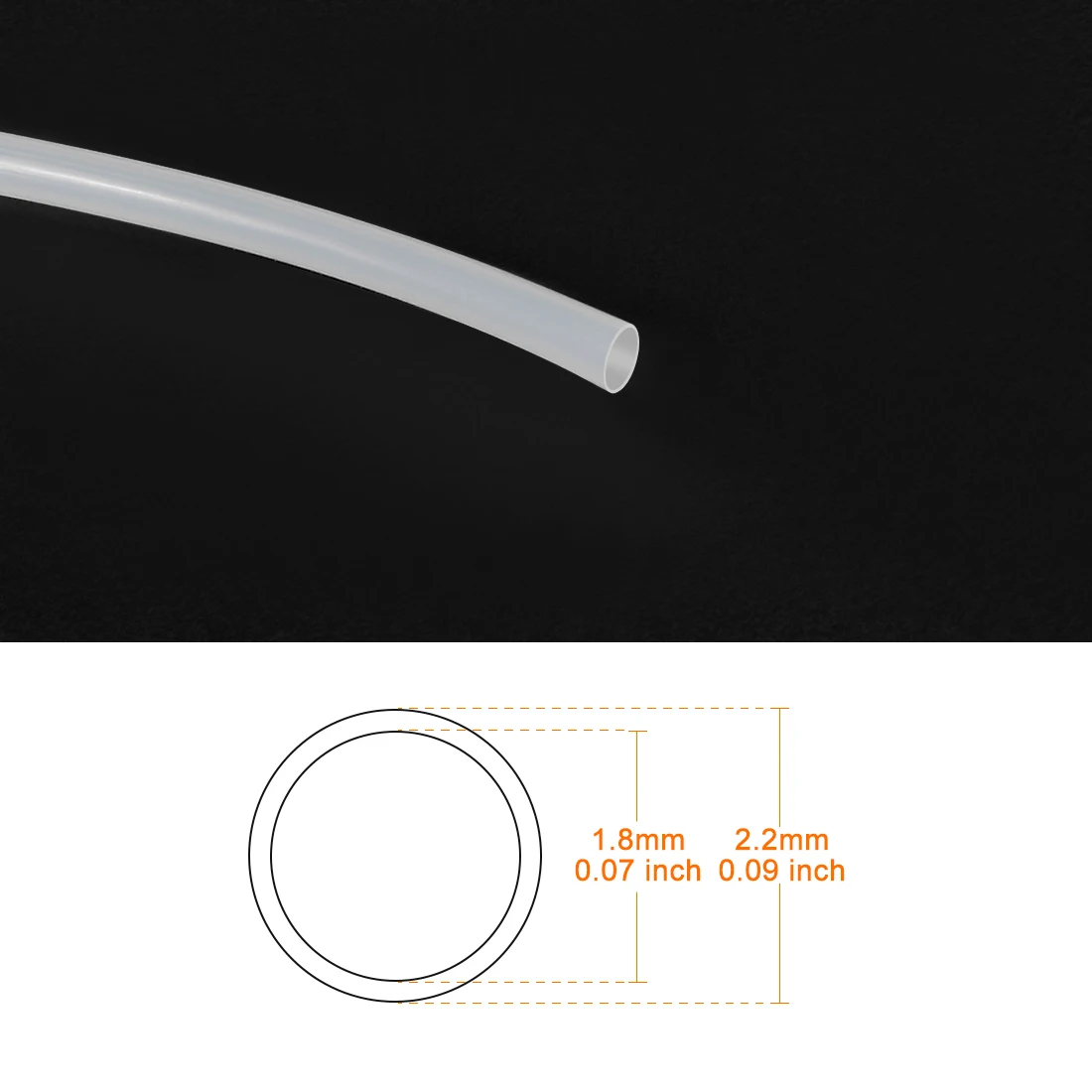Uxcell PTFE трубки метр трубы 2 1,8 мм ID2.2mm OD2m