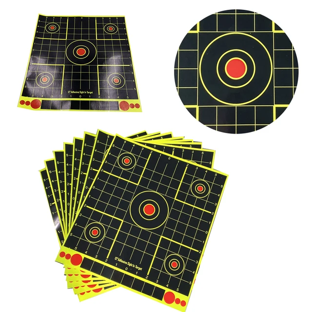 Adhesive Shooting Target Sign Stickers Set - Aim it Get it