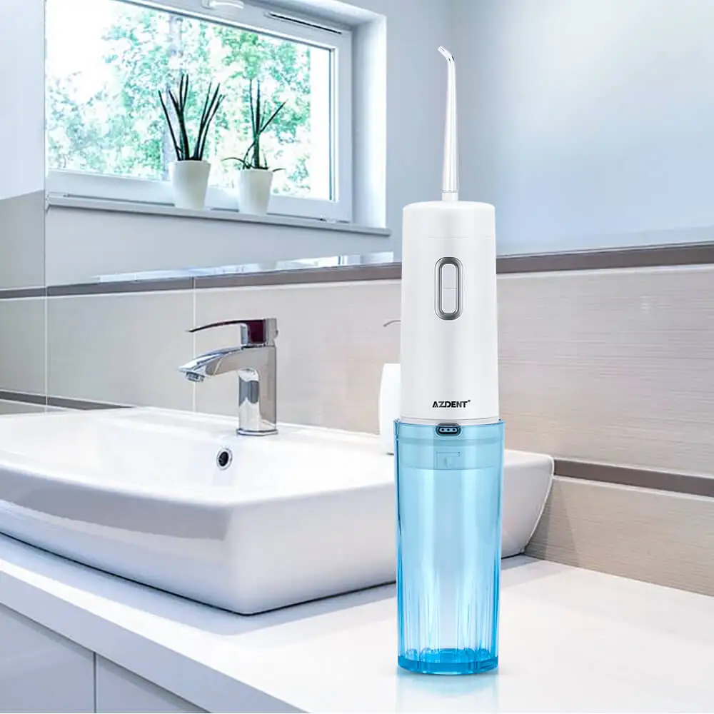 Goedkoop Azdent Nieuwe Monddouche Draagbare Water Tanden Bleken Usb Oplaadbare Water Jet Bleken 210 Ml 5 Tips Waterdichte Tanden Schoner