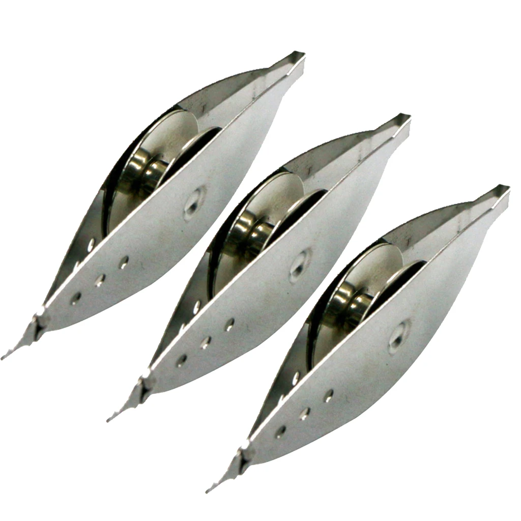 3 Pieces Metal Tatting Shuttles Kits Set Hand Lace Making Craft Accessory Tool