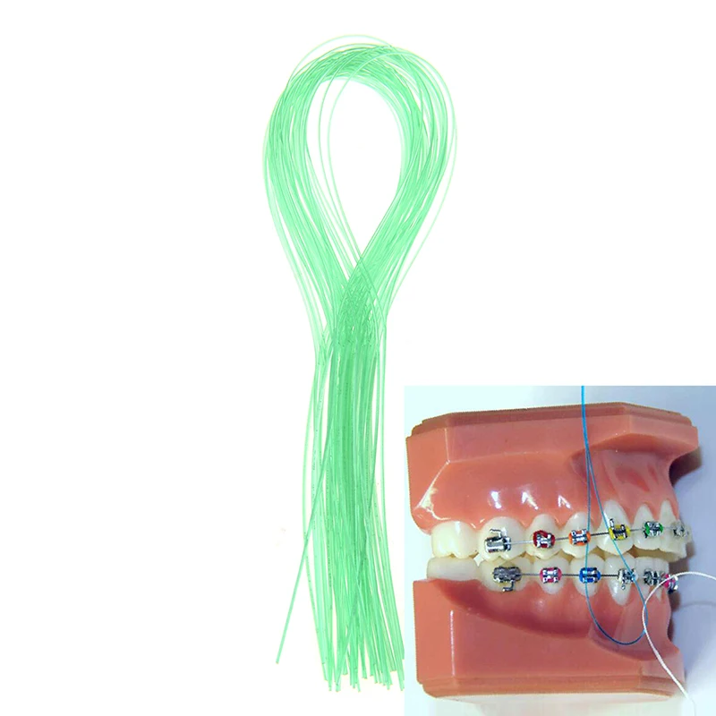 30 шт. нитей зубной нити держатели зубной нити между ортодонтическими брекетами мост
