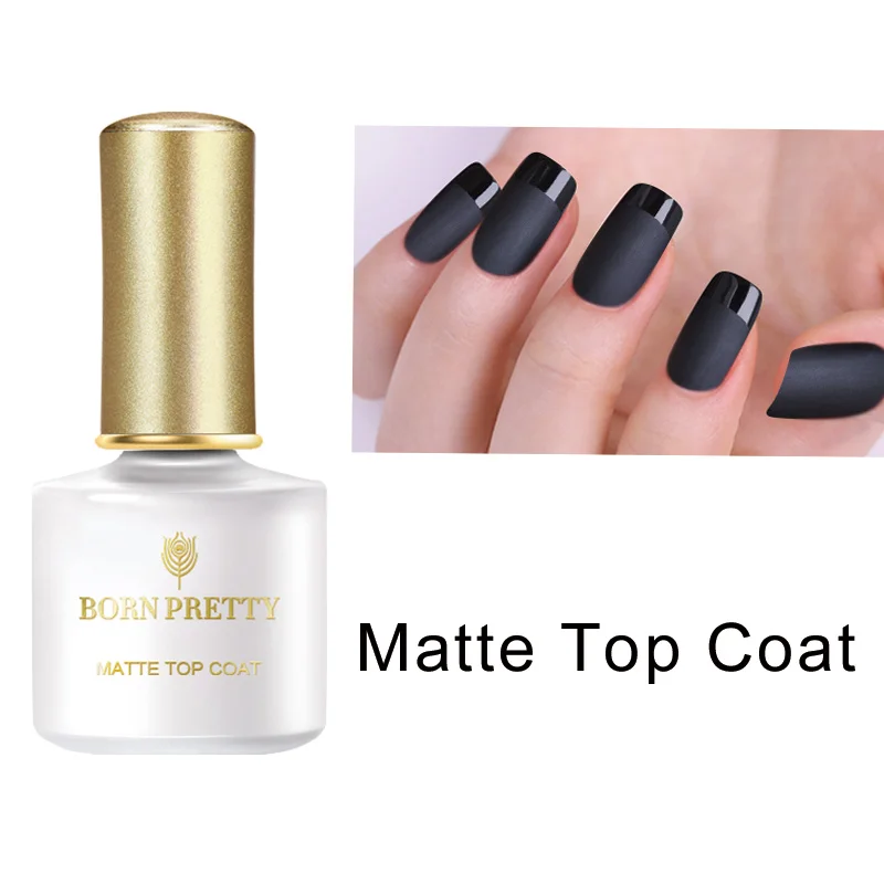Matte Top Coat Матовый неоновый Гель-лак для ногтей BORN PRETTY, 6 мл, флуоресцентный, зеленый, желтый цвета, впитывающий УФ-Гель-лак для ногтей - Цвет: Matte Top Coat