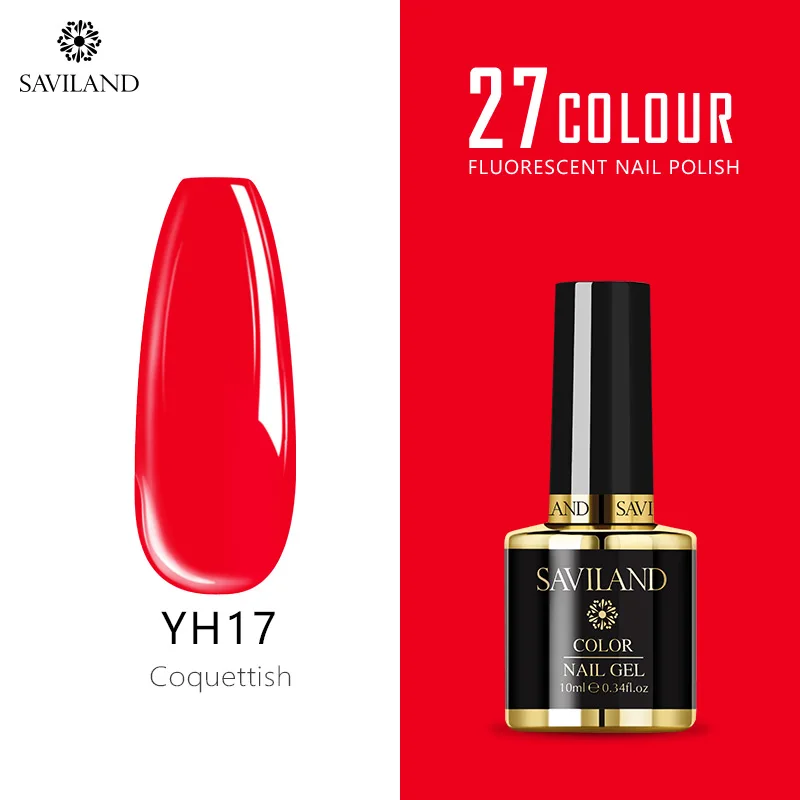YH17 Saviland 10 мл неоновые, флюоресцентные гель-лаки для ногтей Летняя серия красочный дизайн лака для ногтей УФ-гель лак для ногтей - Цвет: YH17