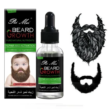 

Men Beard Growth Oil Kit Soften Hair Growth Nourishing Enhancer Beard Wax Balm Moustache Oil Leave-In Conditioner Beard Care