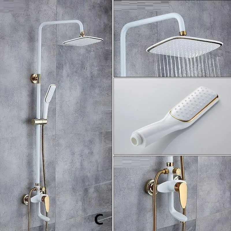 Regadera Choveiro Duschset Regendouche Preto Conjunto De Ducha Douche Eletrico Chuveiro Do Banheiro душ для ванной комнаты - Цвет: Number 6