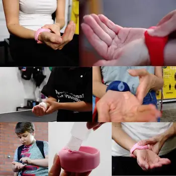 

1PC Wristband Hand Dispenser Hand Sanitizer Dispensing Silica gel Wearable Dispenser Pumps Disinfecta Wristbands Hand Band Wrist