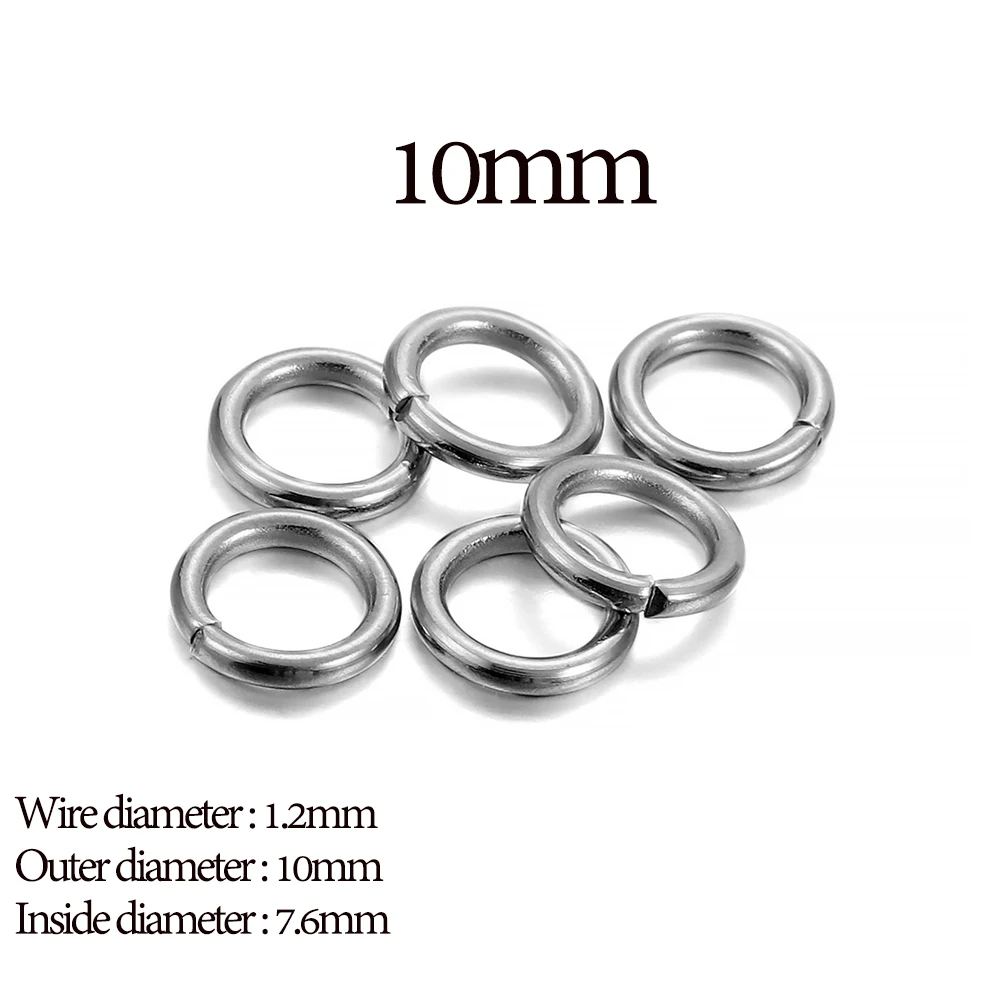 Set 1000 Anelli Aperti In Acciaio Inox 304 Per Gioielli Fai Da Te - 6 Misure Da 4 A 10 Mm, Con Scatola
