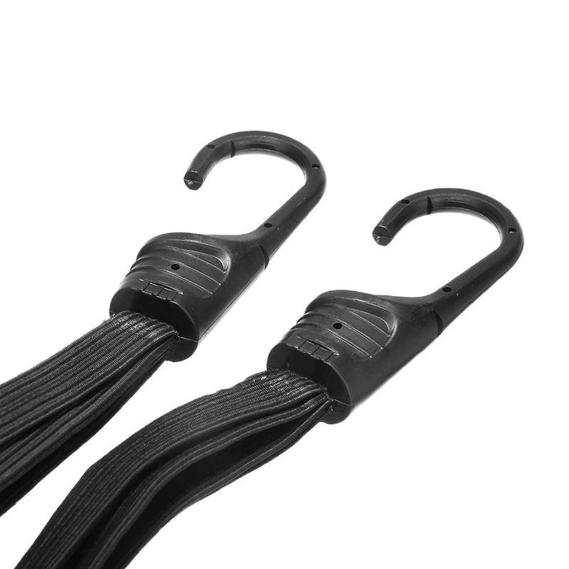 MAYITR Universal 60cm Motorcycle Luggage Mesh Strap Fixed Elastic Buckle Rope Motorcycle Helmet Net Bandage Black