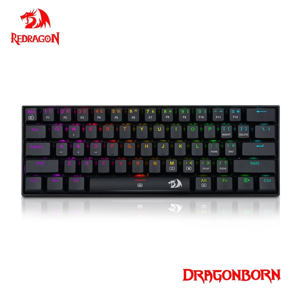 Redragon DragonBorn K630 RGB USB Механическая игровая клавиатура красный переключатель 61