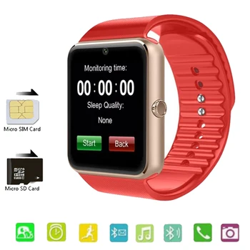 

Bluetooth Smart Watch GT08 Support SIM TF Card Camera Wristwatch Phone Call Smart Watch For Android IOS Support Multi language