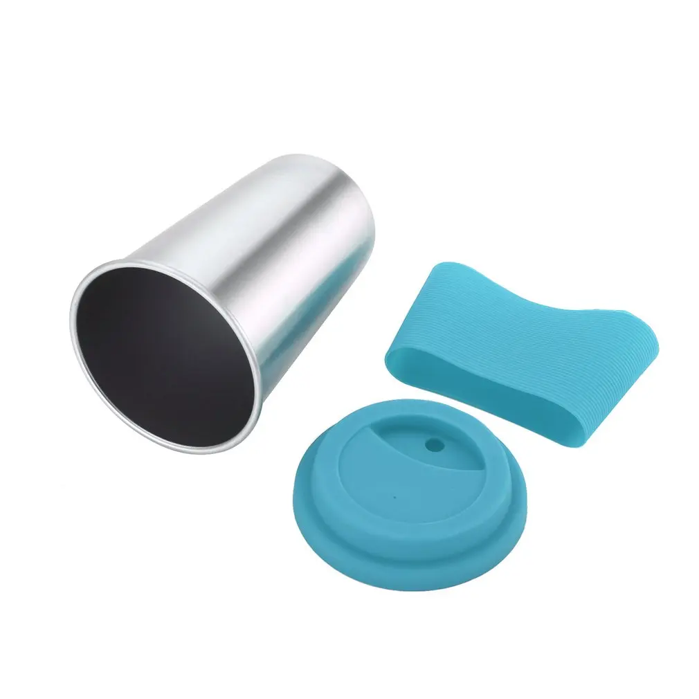 Портативный силиконовый Нержавеющая сталь бутылка для воды Кофе Чай пива с