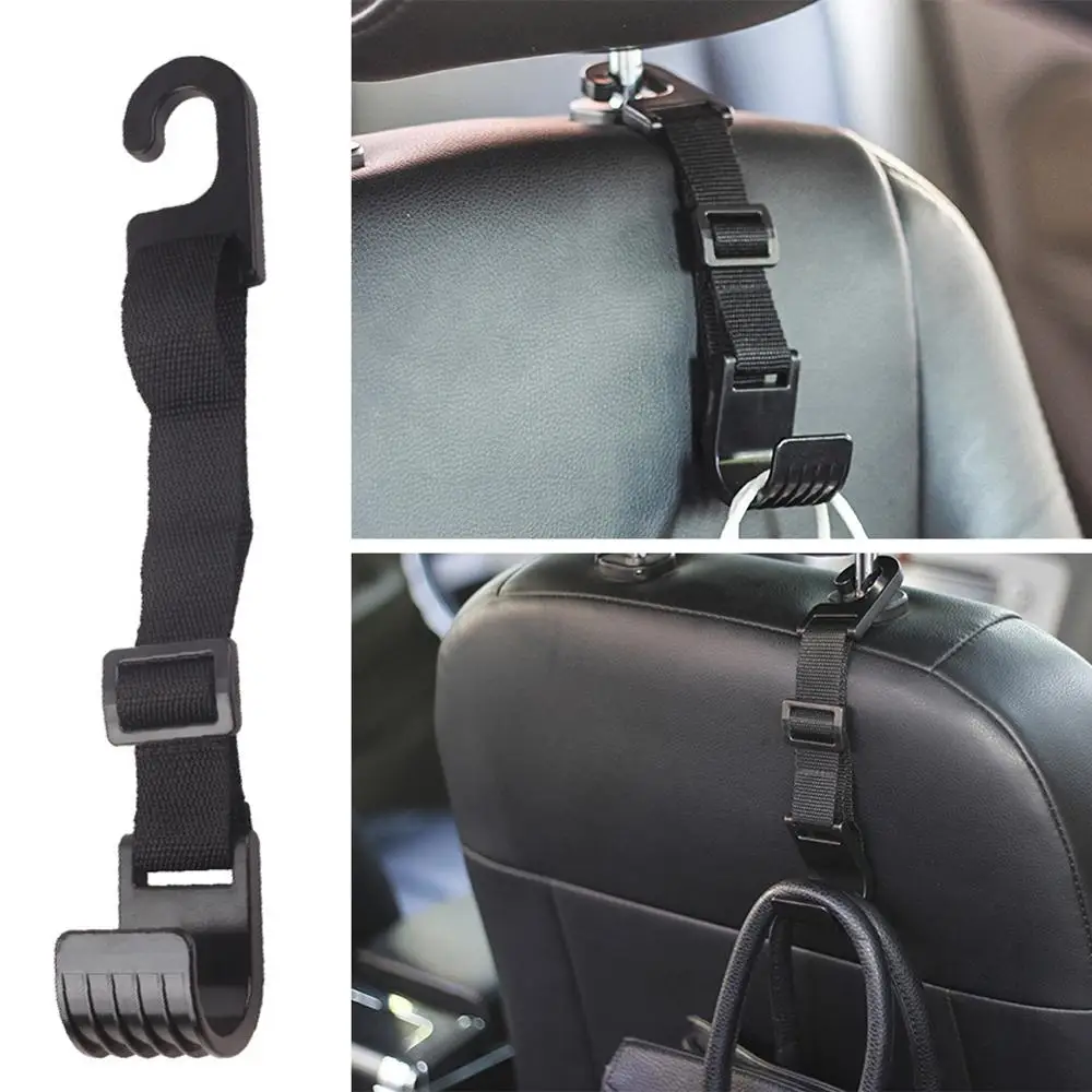 

Car Chair Headrest Hook Retractable Adjust Length Bearing Strong Widened Car Adhesive Hook