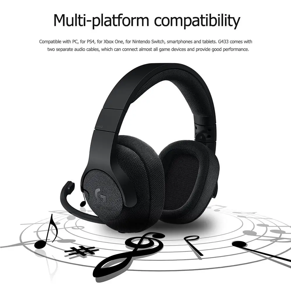 Проводные наушники Logitech G433 X 7 1 игровая гарнитура объемного звучания для ПК PS4 PRO
