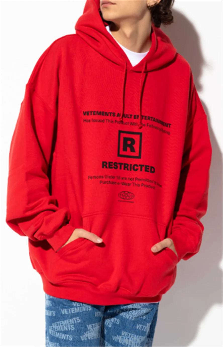 2021 Vetements Restricted Hoodie Men Women 1:1 High Quality Logo