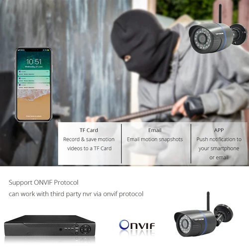 4MP IP 카메라 와이파이 야외 보안 카메라, 1080P 와이파이 비디오 감시 무선 유선 와이파이 CCTV 비바람에 견디는 CamHi IP Camara 3